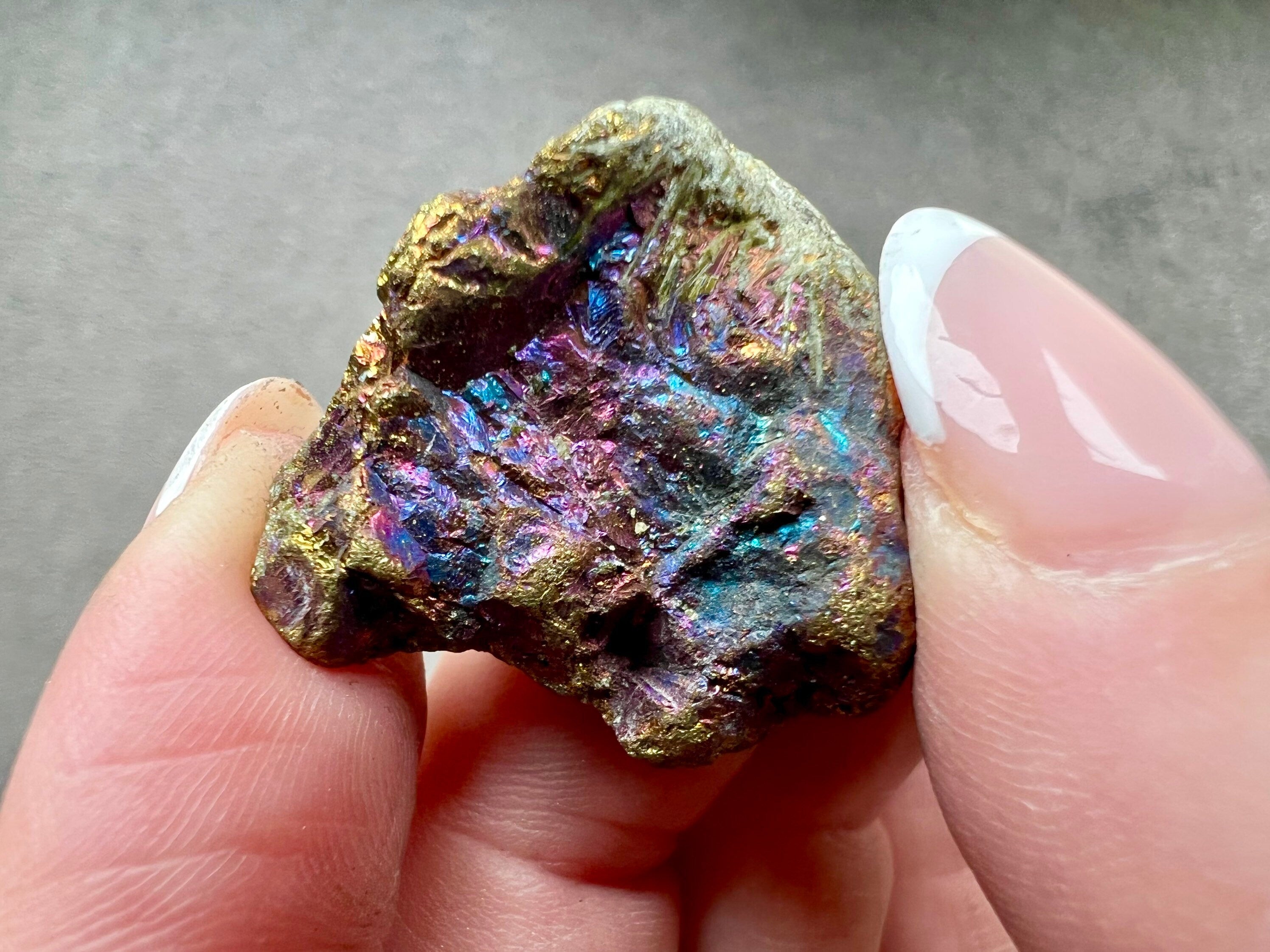 Raw Peacock Ore, Bornite Chunks, Chalcopyrite Rough Stones, UK Healing Crystals, Ethically Sourced, Aura Rainbow Crystal Gift