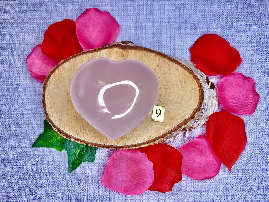 Rose Quartz Hearts, Pink Crystal Valentines Gift, Mothers Day Present, Crystal Gift for her, UK Ethically Sourced, Crystals for Love.