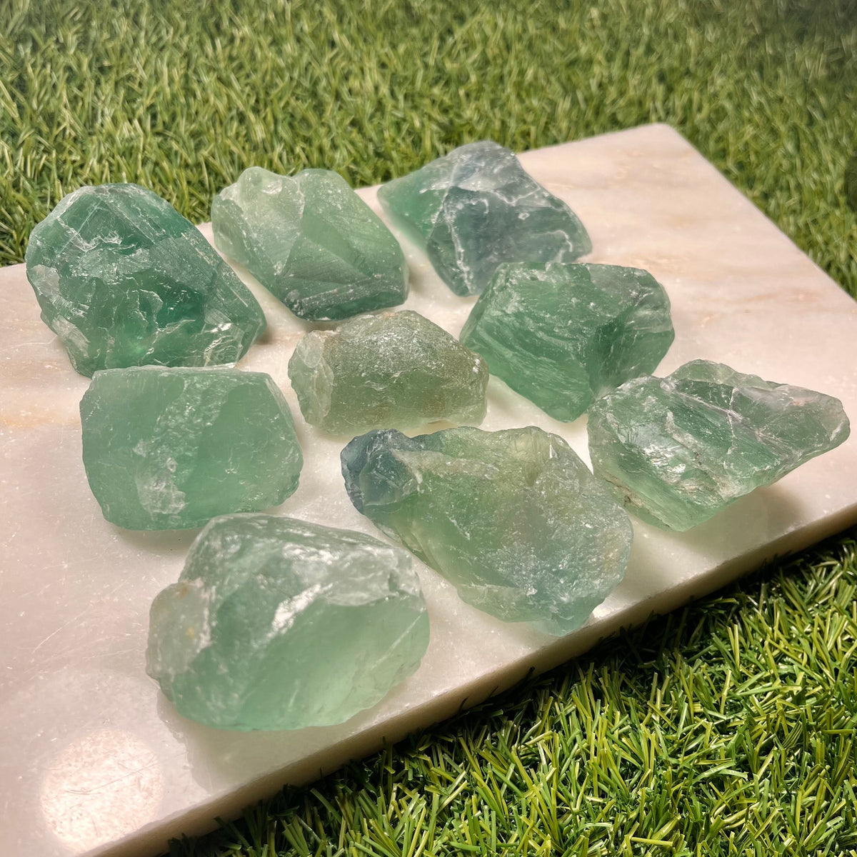 Raw Green Fluorite Chunks, Consciously Sourced UK Crystals