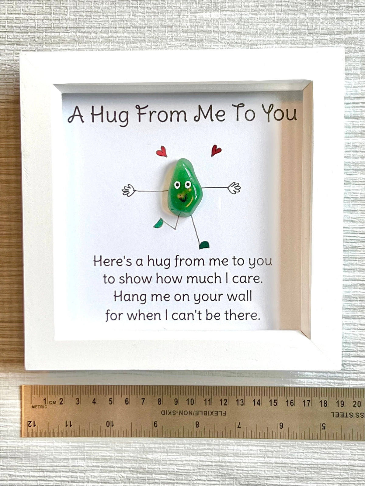 Framed crystal pocket hug picture, crystal present for best friend, new home gift, girlfriend gift ideas, framed crystal art, Amethyst