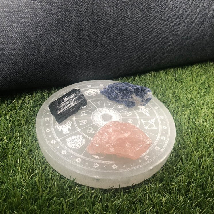 Selenite Charging Plates, Satin Spa Healing Crystal, Crystal Cleanser, Self Cleansing Gypsum, UK Crystals, Ethically Sourced, Crystal Gift