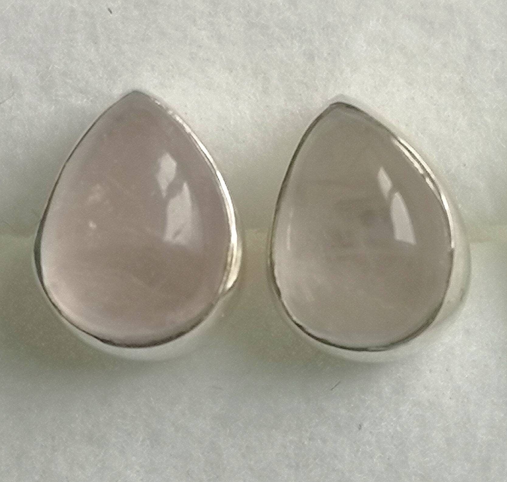Sterling Silver Gemstone Stud Earrings, Ethically Sourced, UK Crystals, Malachite, Amethyst, Rose Quartz, Sodalite, Blue Lace Agate, Peridot