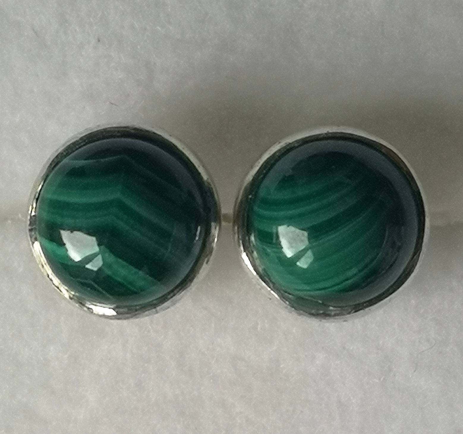 Sterling Silver Gemstone Stud Earrings, Ethically Sourced, UK Crystals, Malachite, Amethyst, Rose Quartz, Sodalite, Blue Lace Agate, Peridot