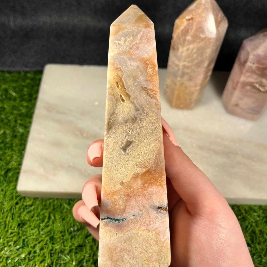 Pink Amethyst Tower, Pink Amethyst Point, Pink Amethyst Obelisk, Statement Piece, Rare Crystal Geode with druzy, Christmas gift, Tower A