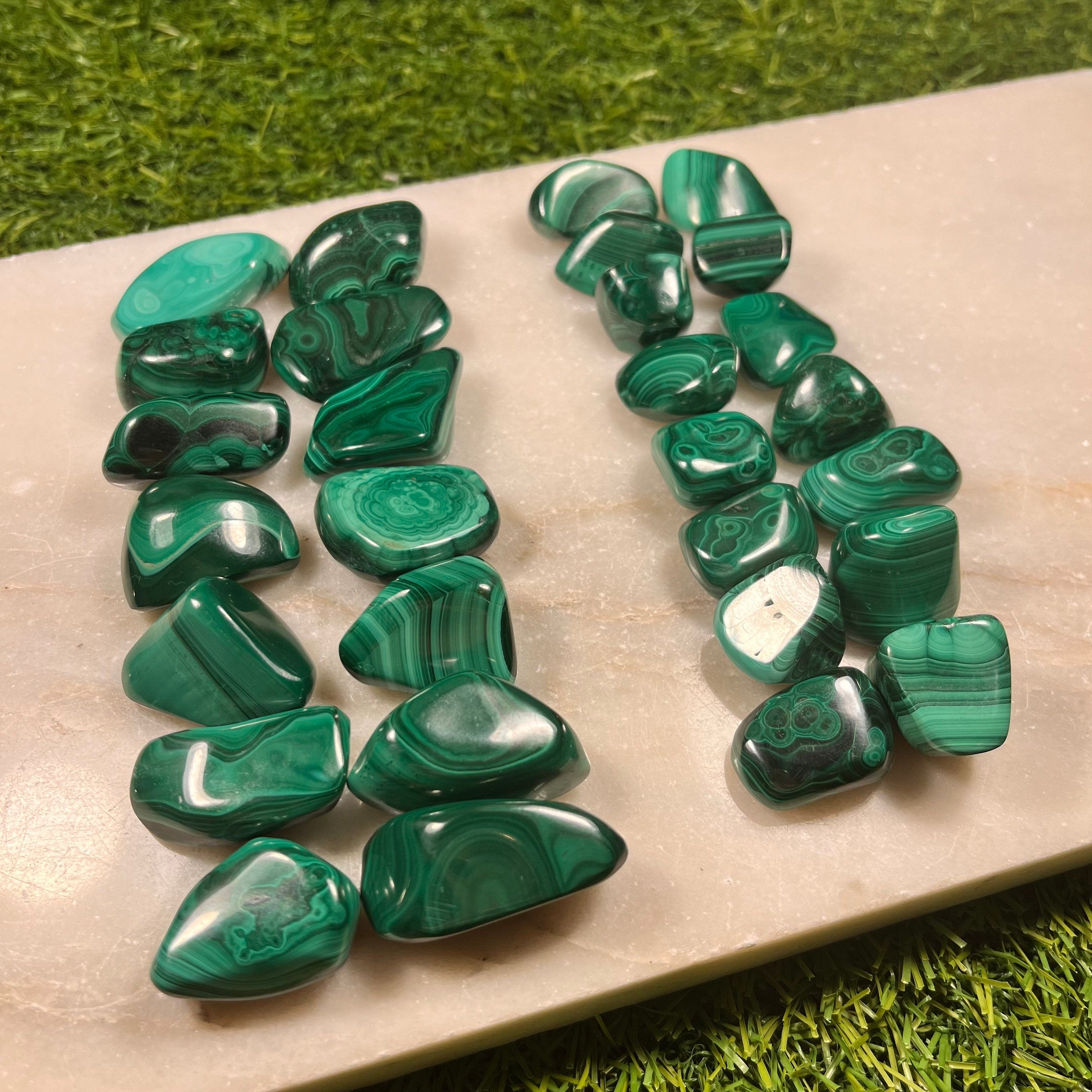 Malachite Tumblestones, Transformation Crystal, Heart Chakra Healer, Ethically Sourced UK Crystals