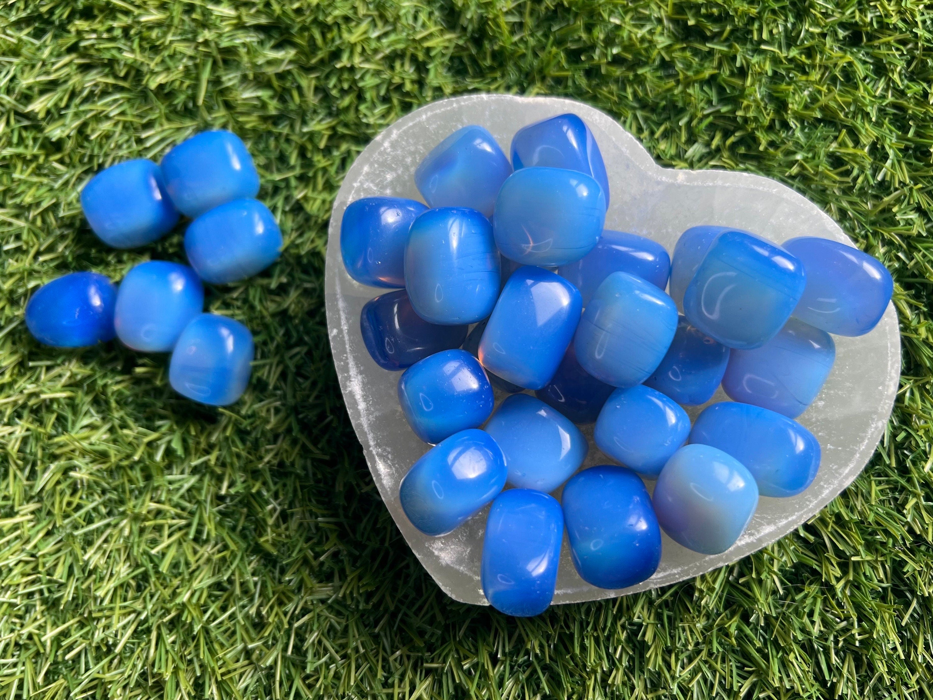 Blue Opalite Tumblestones, Blue Crystal gift, Ethically Sourced UK Crystals, Crystal Gift for strength, Chakra Stones, Metaphysical Shop