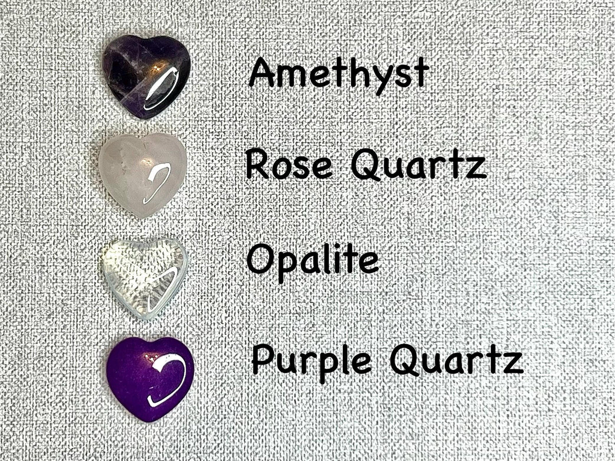 Crystal Heart Pocket Hug for Dad, Crystal letterbox gift, Thinking of you present, Gift Card Poem, Choose Crystal Type, Metaphysical UK Shop