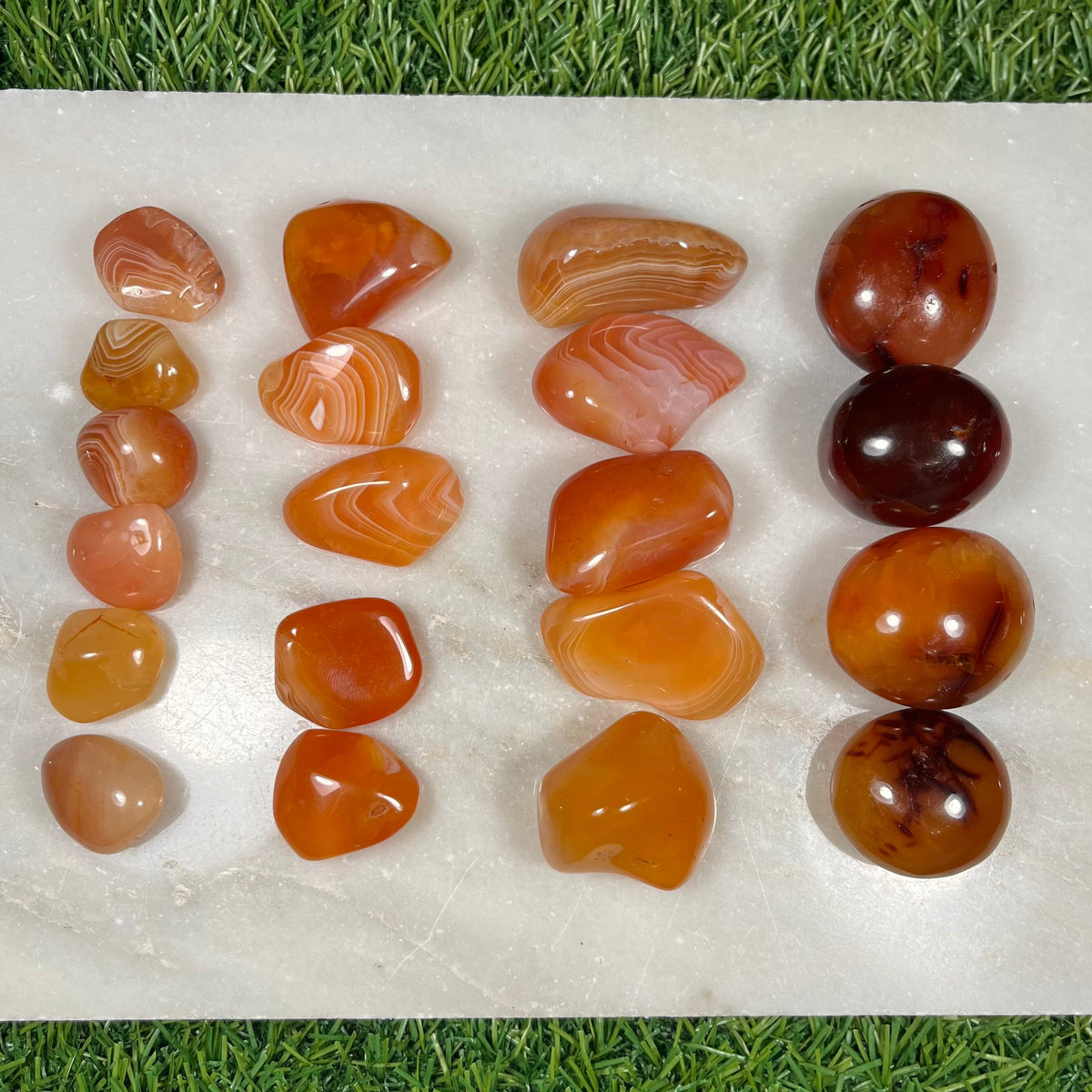 Carnelian Crystal Tumblestones, Banded Carnelian, Root Chakra Healer, Grounding Stone, Consciously Sourced