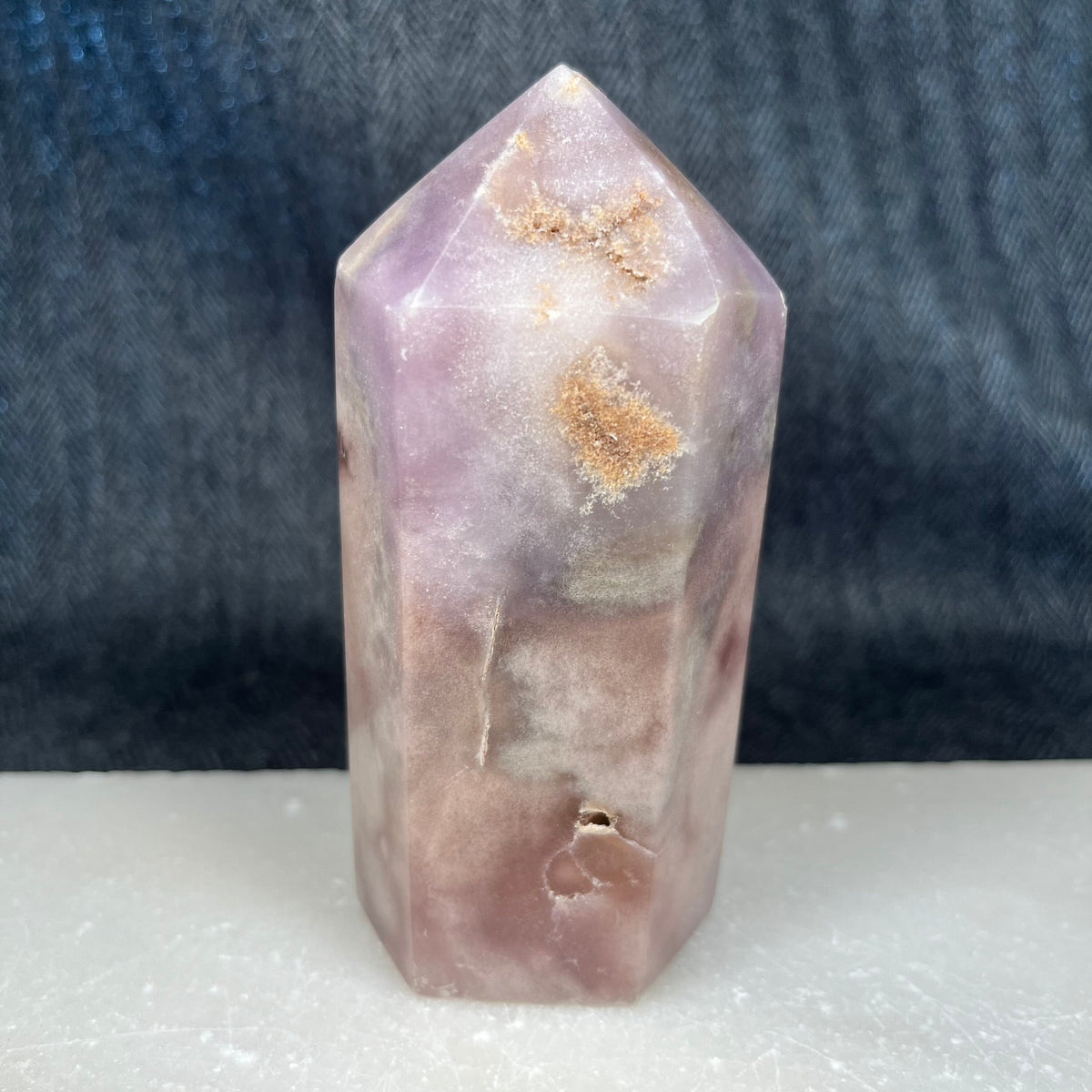 Pink Amethyst Tower,  Pink Amethyst Point, Metaphysical Obelisk, Heart Chakra, Statement Piece, UK Gemstone Gift, Chunky Druzy Tower C