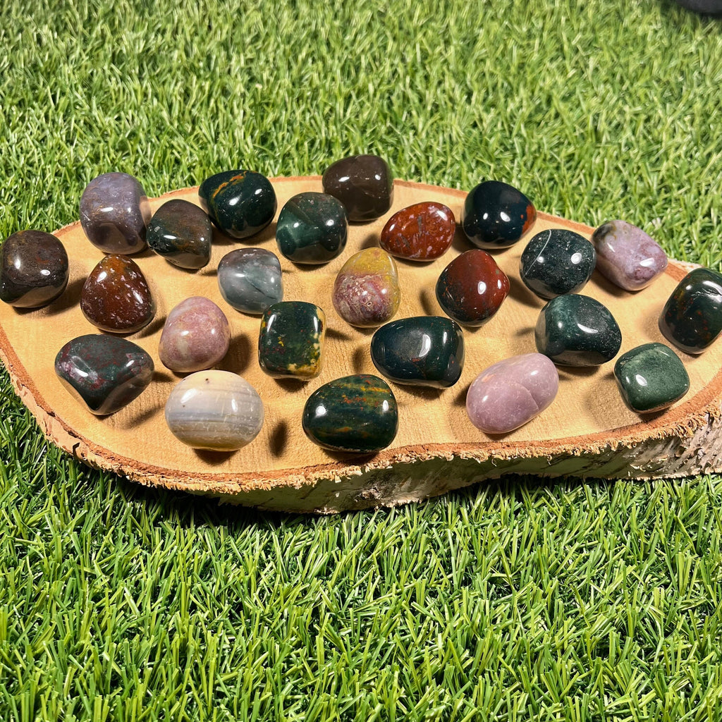 Fancy Jasper Tumblestones, Ethically Sourced Healing Crystals, Polished Stones for Grounding and Meditation, Root Chakra Metaphysical Gift