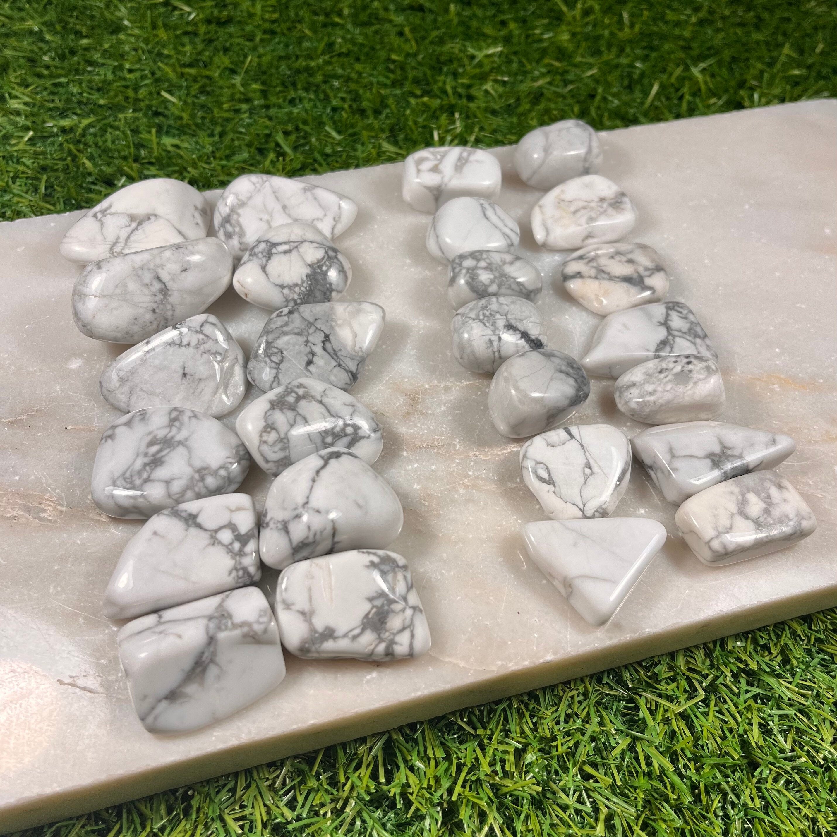 Howlite Tumblestones | Healing | Peaceful Sleep | Relaxing | Anti Anxiety | Crown Chakra | Consciously Sourced | UK Crystals | Gift