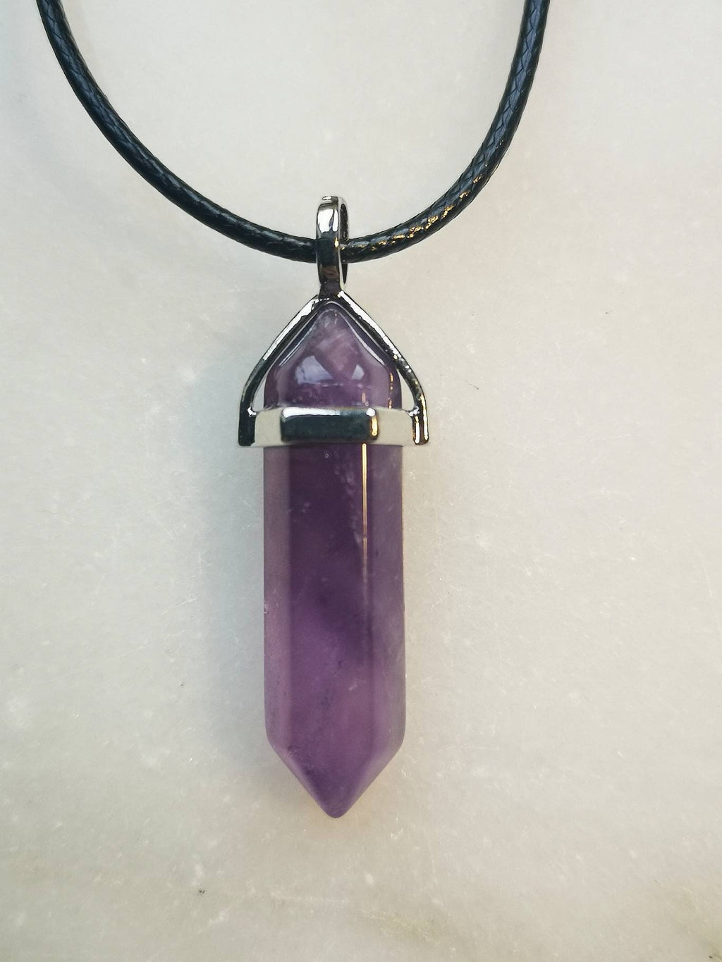 Crystal Point Necklaces, Rose Quartz Necklace, Amethyst Necklace, Rainbow Hematite Necklace, UK Crystals, Ethically Sourced, Crystal Gift