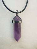 Crystal Point Necklaces, Rose Quartz Necklace, Amethyst Necklace, Rainbow Hematite Necklace, UK Crystals, Ethically Sourced, Crystal Gift
