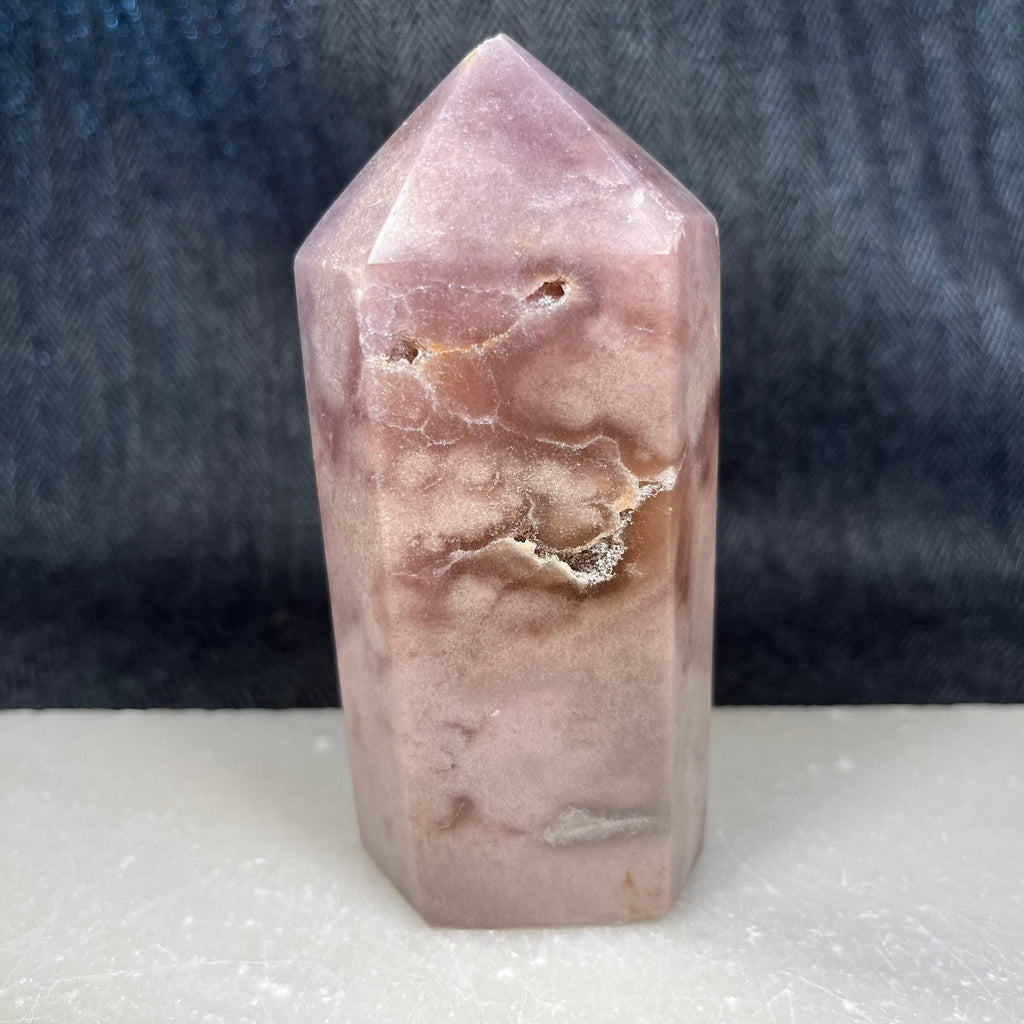 Pink Amethyst Tower,  Pink Amethyst Point, Metaphysical Obelisk, Heart Chakra, Statement Piece, UK Gemstone Gift, Chunky Druzy Tower C