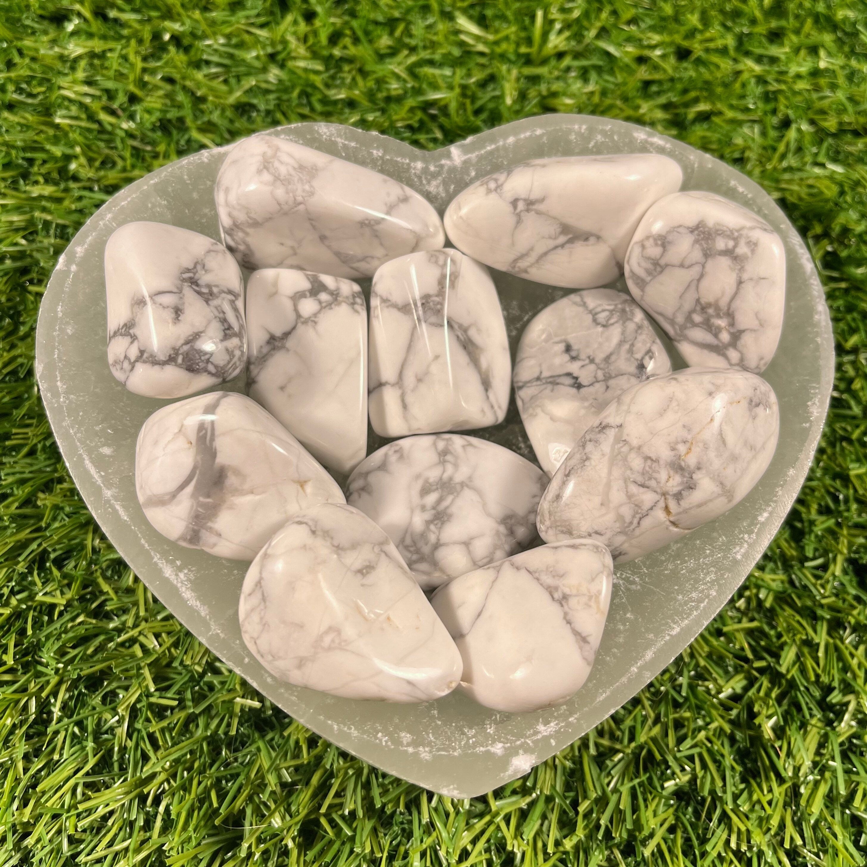 Howlite Tumblestones | Healing | Peaceful Sleep | Relaxing | Anti Anxiety | Crown Chakra | Consciously Sourced | UK Crystals | Gift