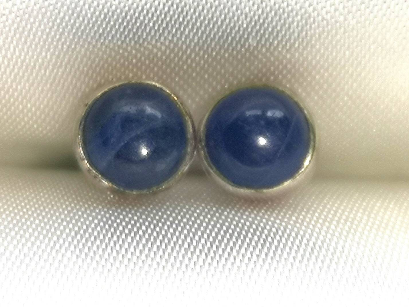 Sterling Silver Gemstone Stud Earrings, Ethically Sourced, UK Crystals, Malachite, Amethyst, Rose Quartz, Sodalite, Blue Lace Agate, Peridot