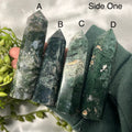 Moss Agate Towers, Moss Agate Points, Crystals Carvings, Moss Agate Polished, Consciously Sourced