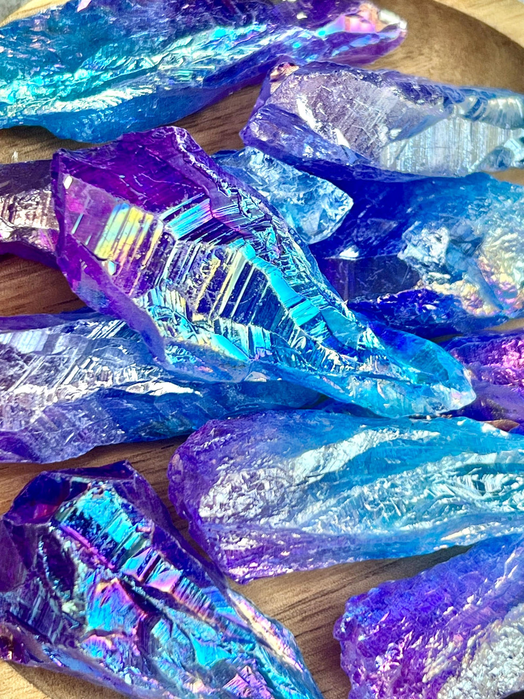 Pink & Blue Aura Quartz Crystal, Ethically Sourced Gemstone Gift