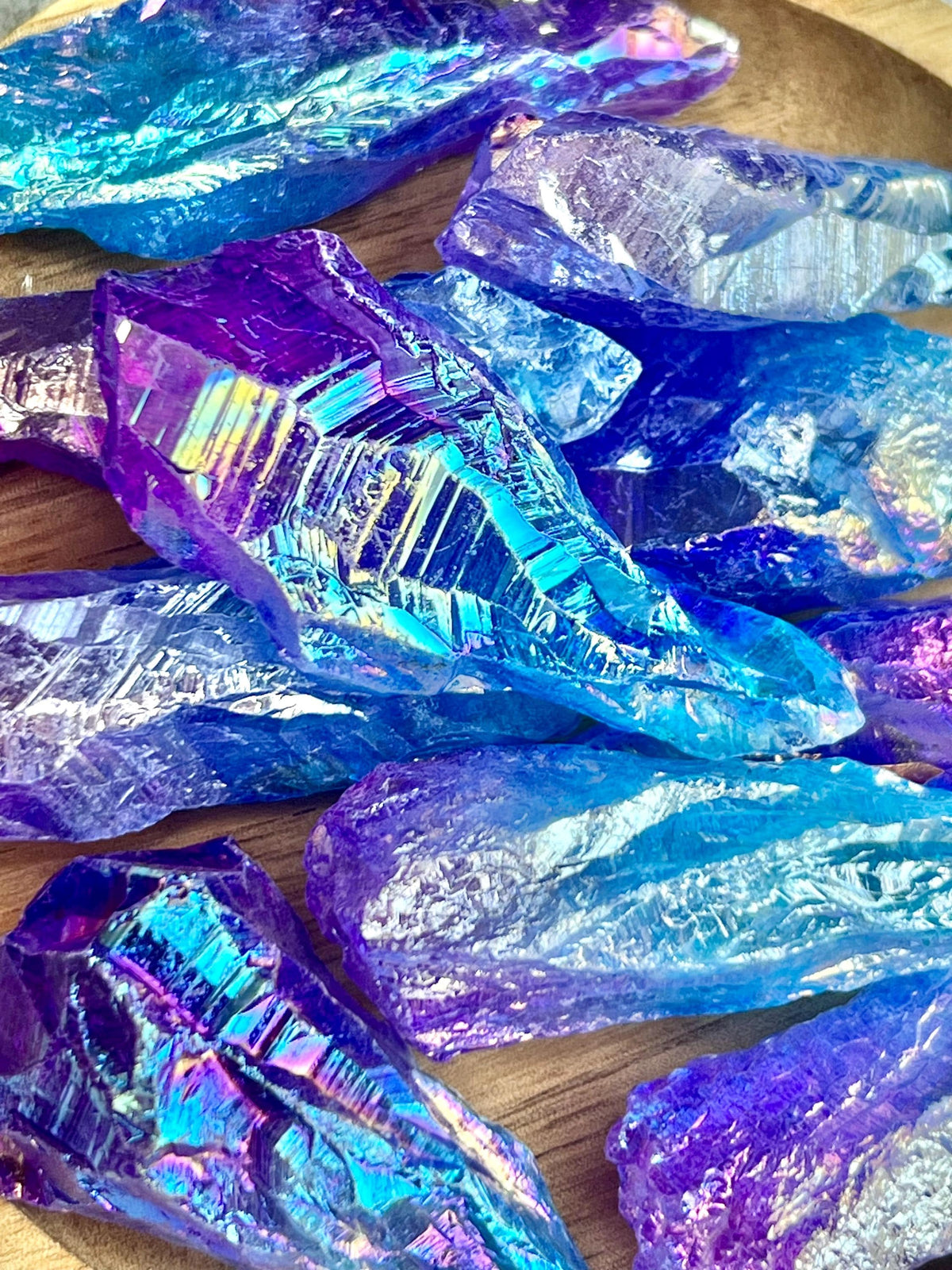 Pink & Blue Aura Quartz Crystal, Ethically Sourced Gemstone Gift