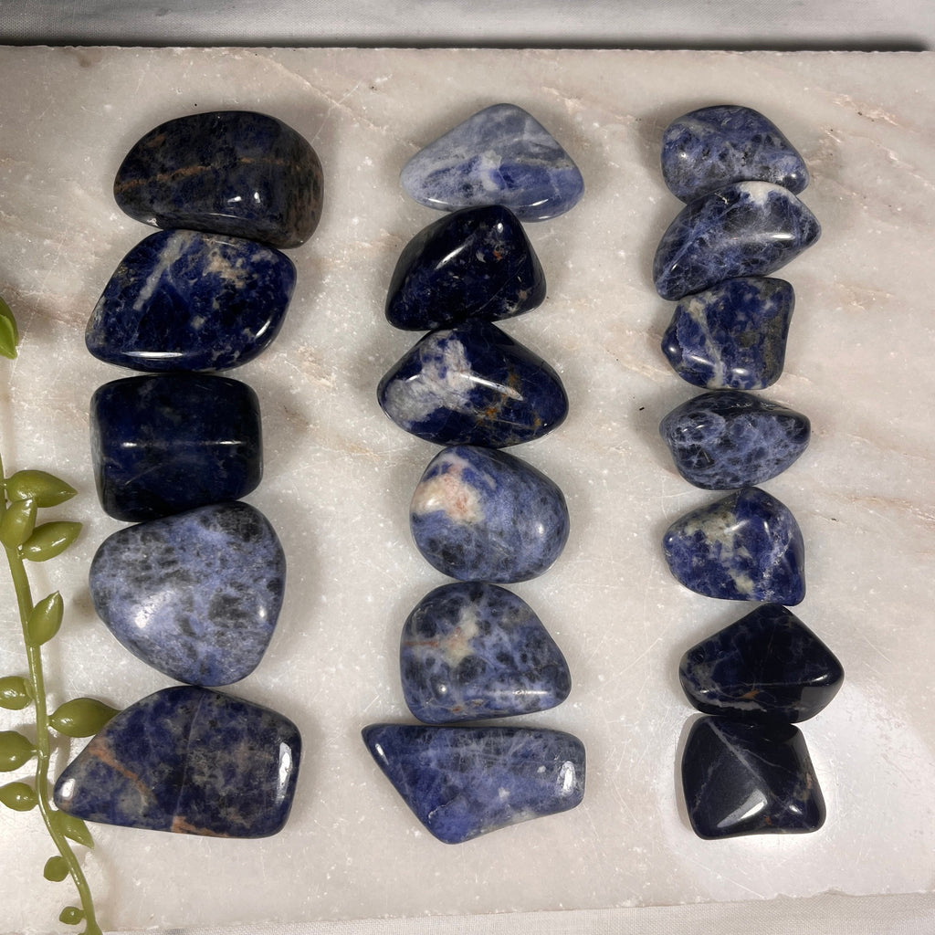 Sodalite Tumblestones, Small & Large Options, Consciously Sourced, UK Crystals, Blue Crystals for grounding, Metaphysical UK Gemstones