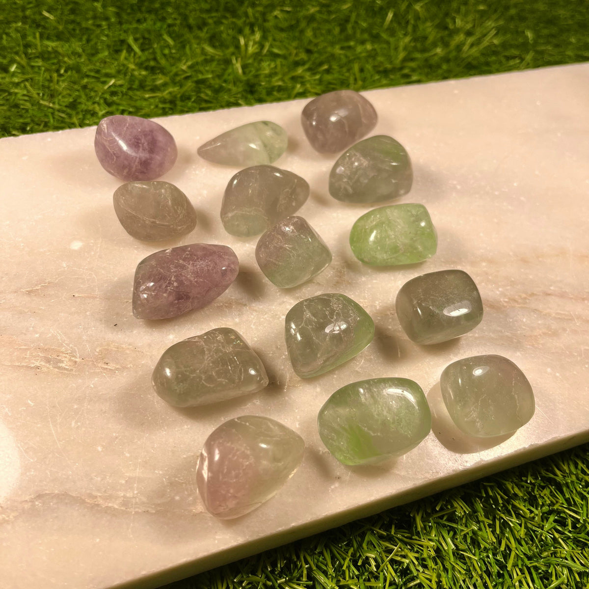 Rainbow Fluorite Tumblestones | Consciously Sourced Crystals