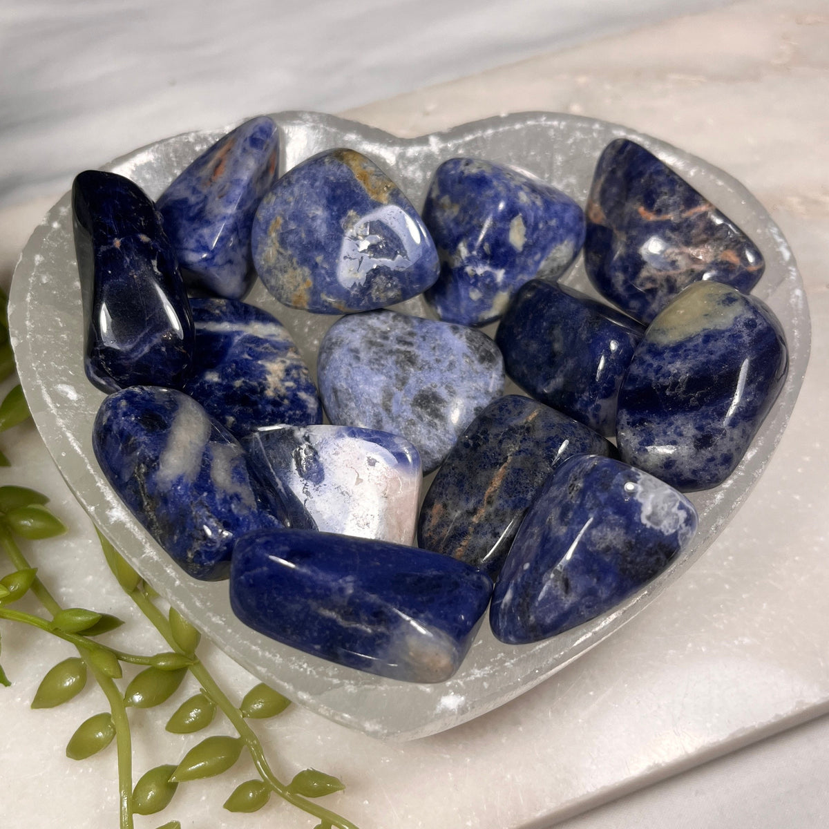 Sodalite Tumblestones, Small & Large Options, Consciously Sourced, UK Crystals, Blue Crystals for grounding, Metaphysical UK Gemstones