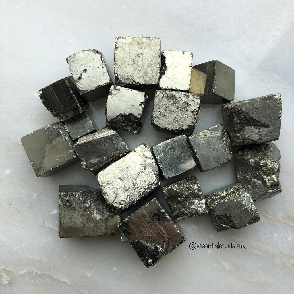 Pyrite Healing Crystal Cube, Fools Gold, Crystal for Protection,  Fights Infections, Immune System Booster,  Metaphysical Ethically Sourced
