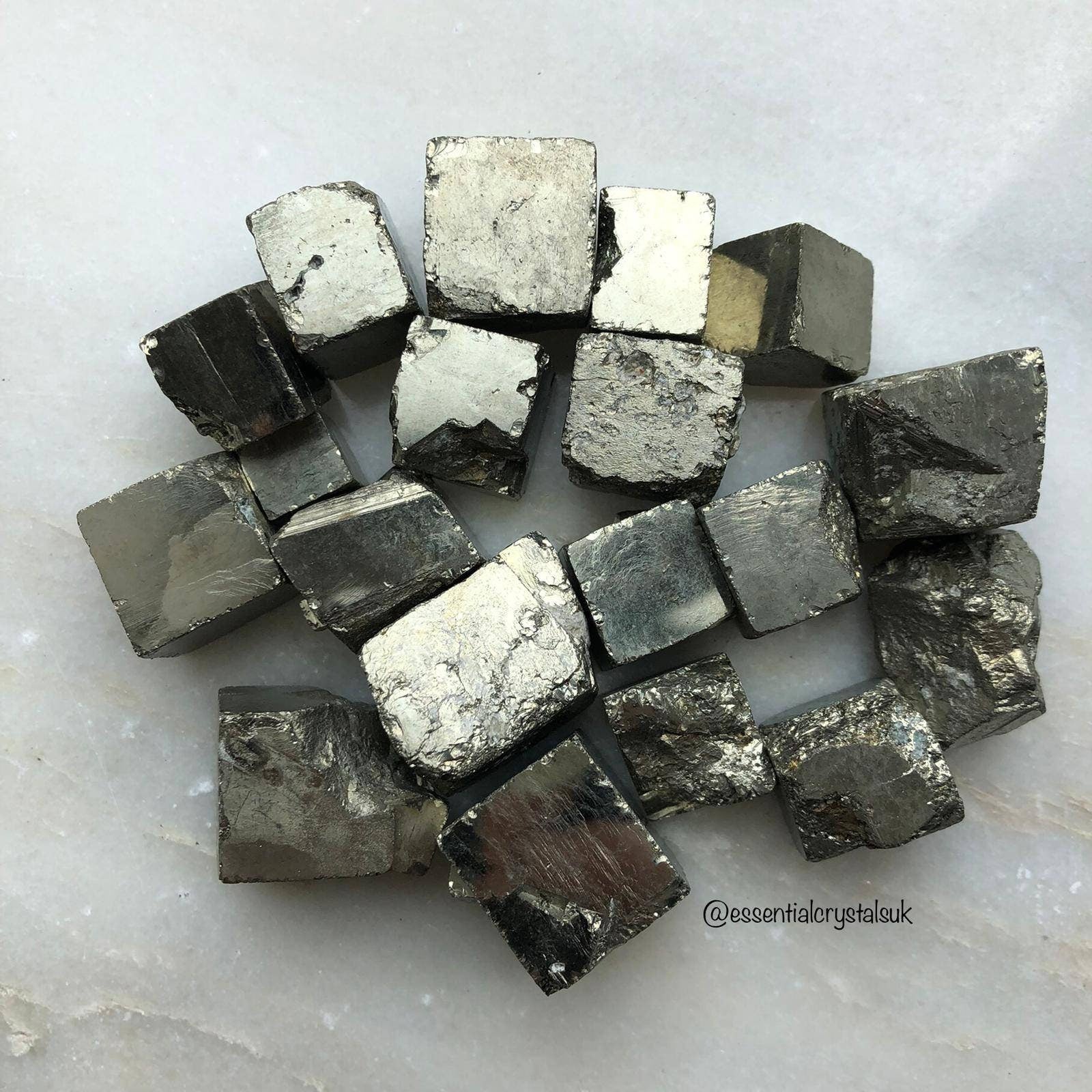 Pyrite Healing Crystal Cube, Fools Gold, Crystal for Protection,  Fights Infections, Immune System Booster,  Metaphysical Ethically Sourced