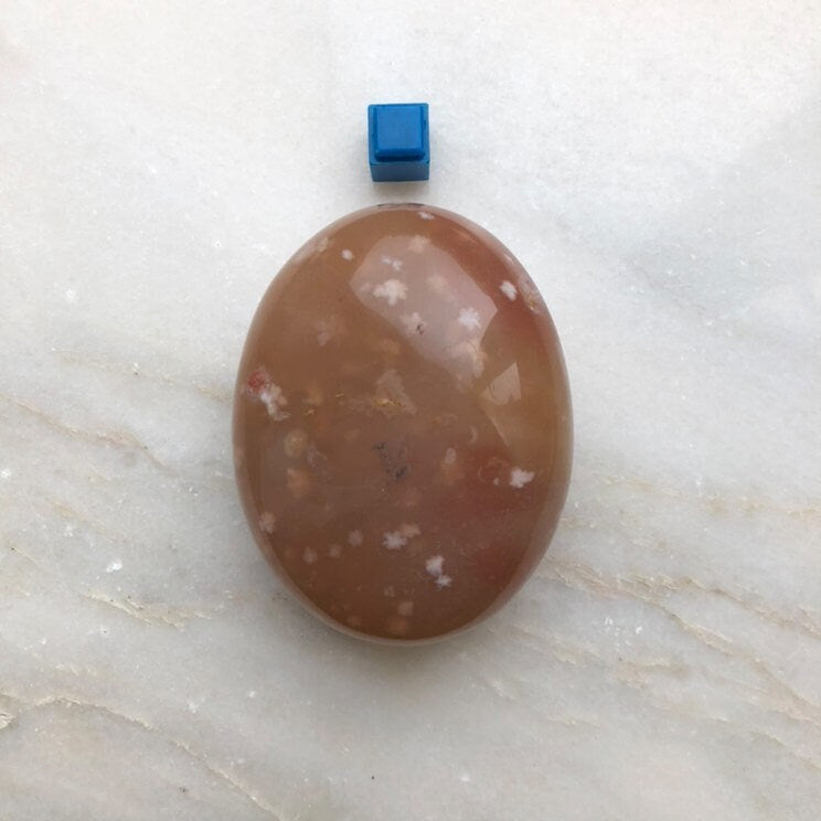 Stunning Flower Agate Healing Crystal Palmstones, Pocket Stone, Worry Stone. Cherry Blossom | Ethically Sourced UK Crystals | Gift