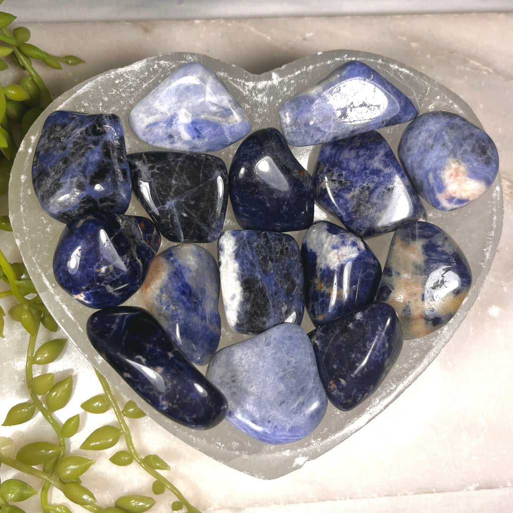 Sodalite Tumblestones, Small & Large Options, Consciously Sourced, UK Crystals, Blue Crystals for grounding, Metaphysical UK Gemstones