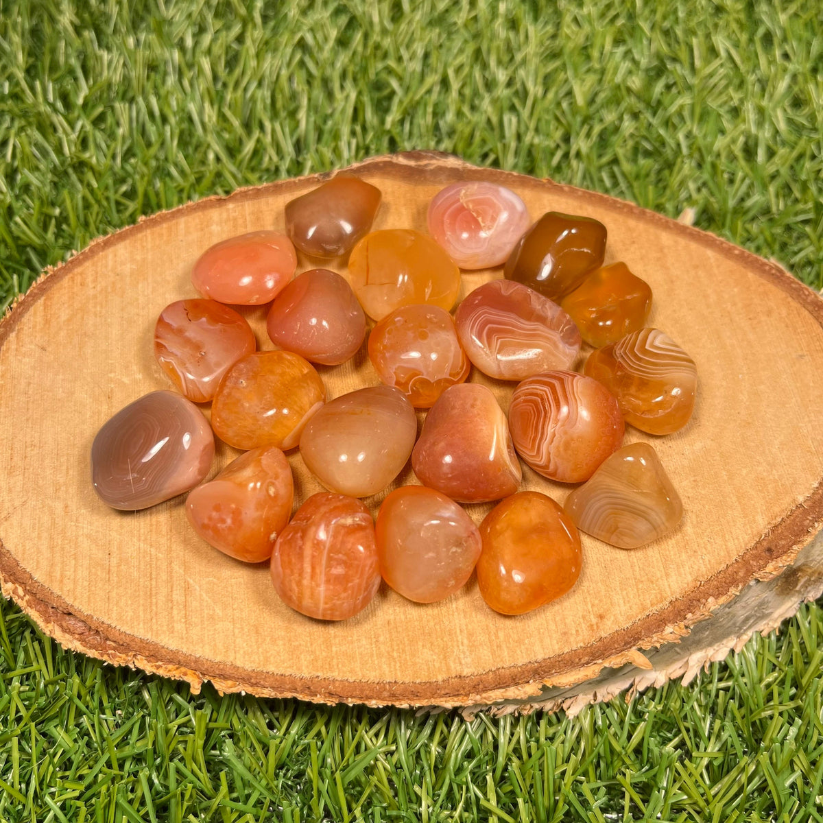 Carnelian Crystal Tumblestones, Banded Carnelian, Root Chakra Healer, Grounding Stone, Consciously Sourced