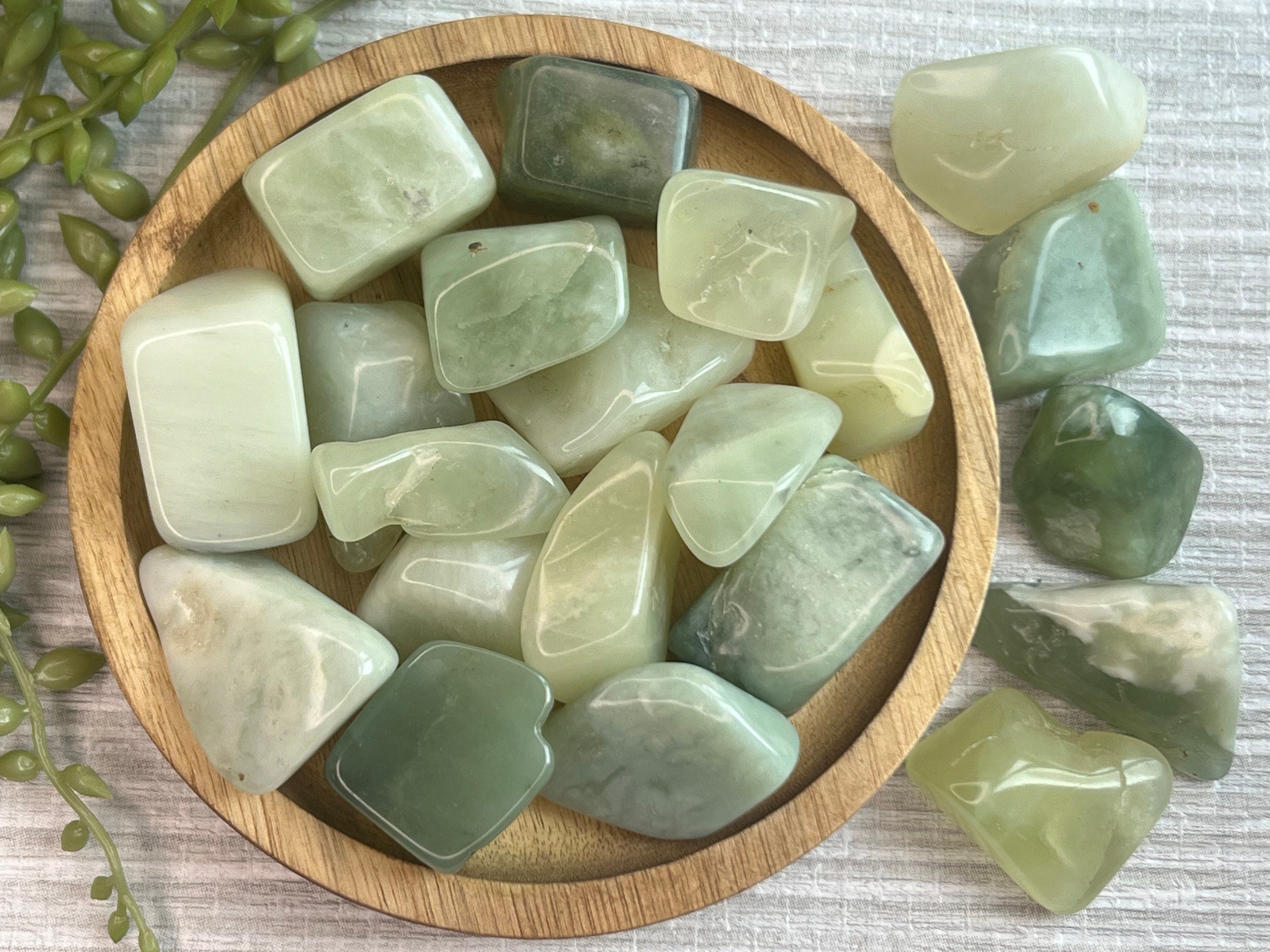 Green Jade Tumblestones, Ethically Sourced Crystal