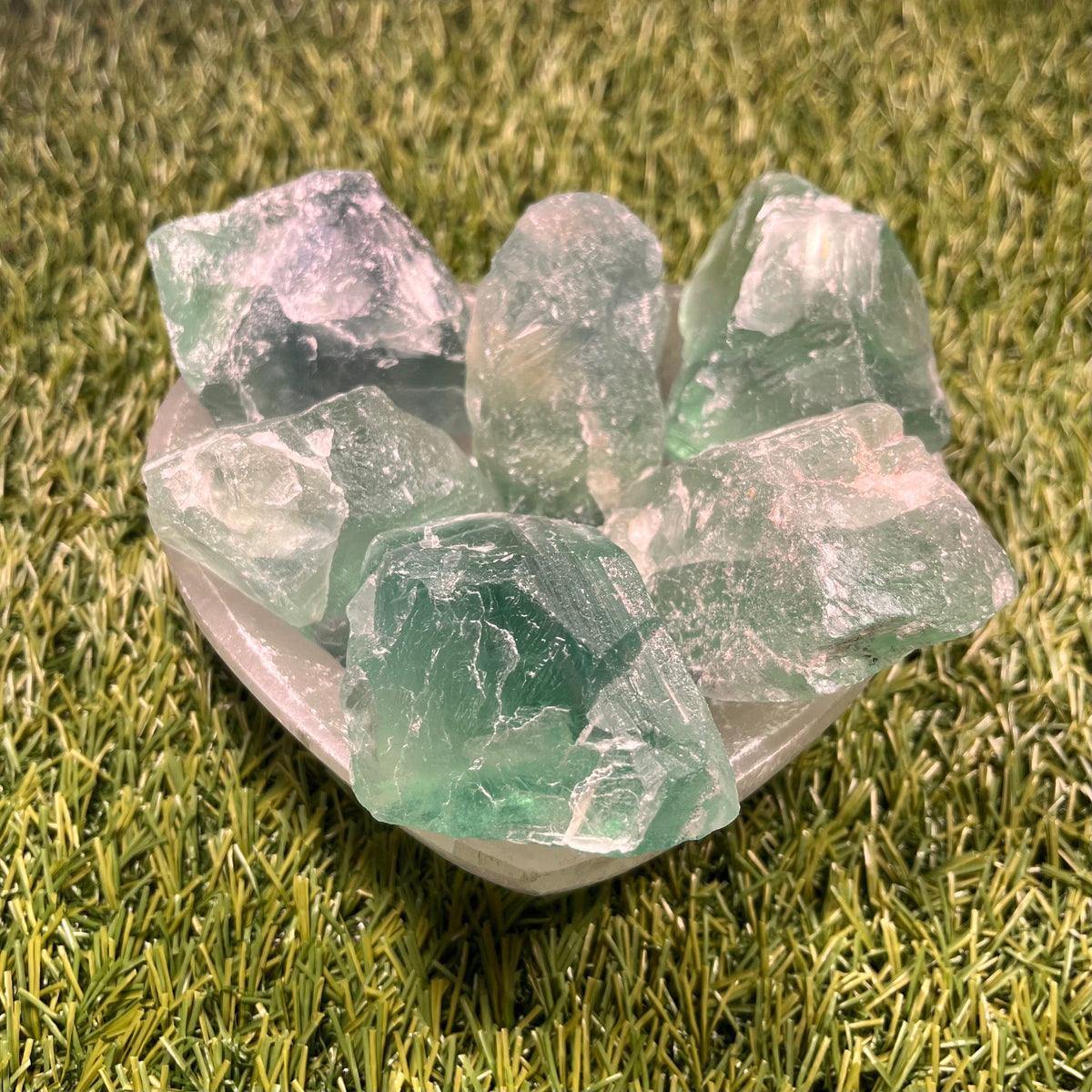 Raw Green Fluorite Chunks, Consciously Sourced UK Crystals
