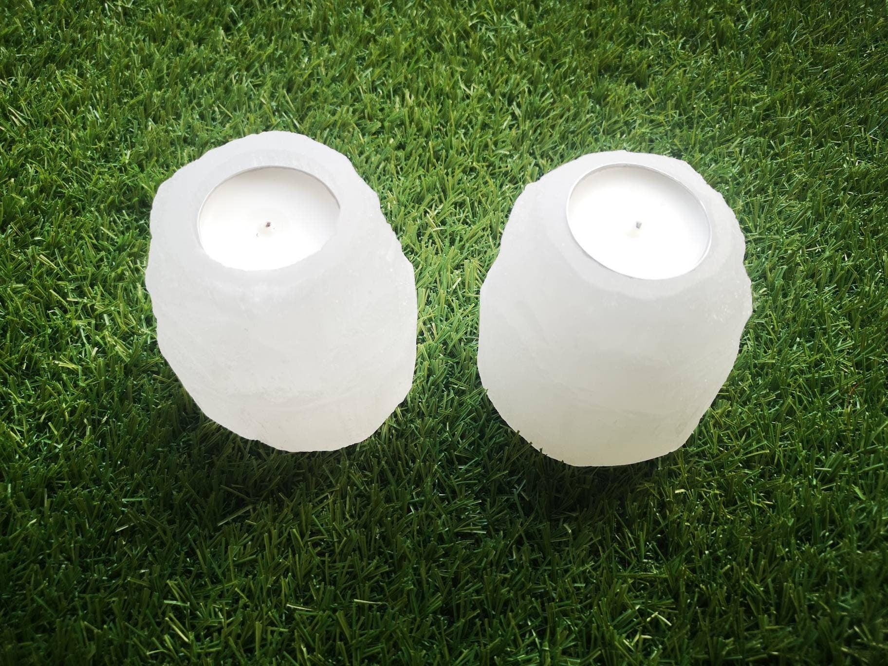 Selenite Candle Holders, Satin Spar Tealight Holders, Crystal Tealight Holders, Crystal Candle Holders,Self Cleansing Gypsum