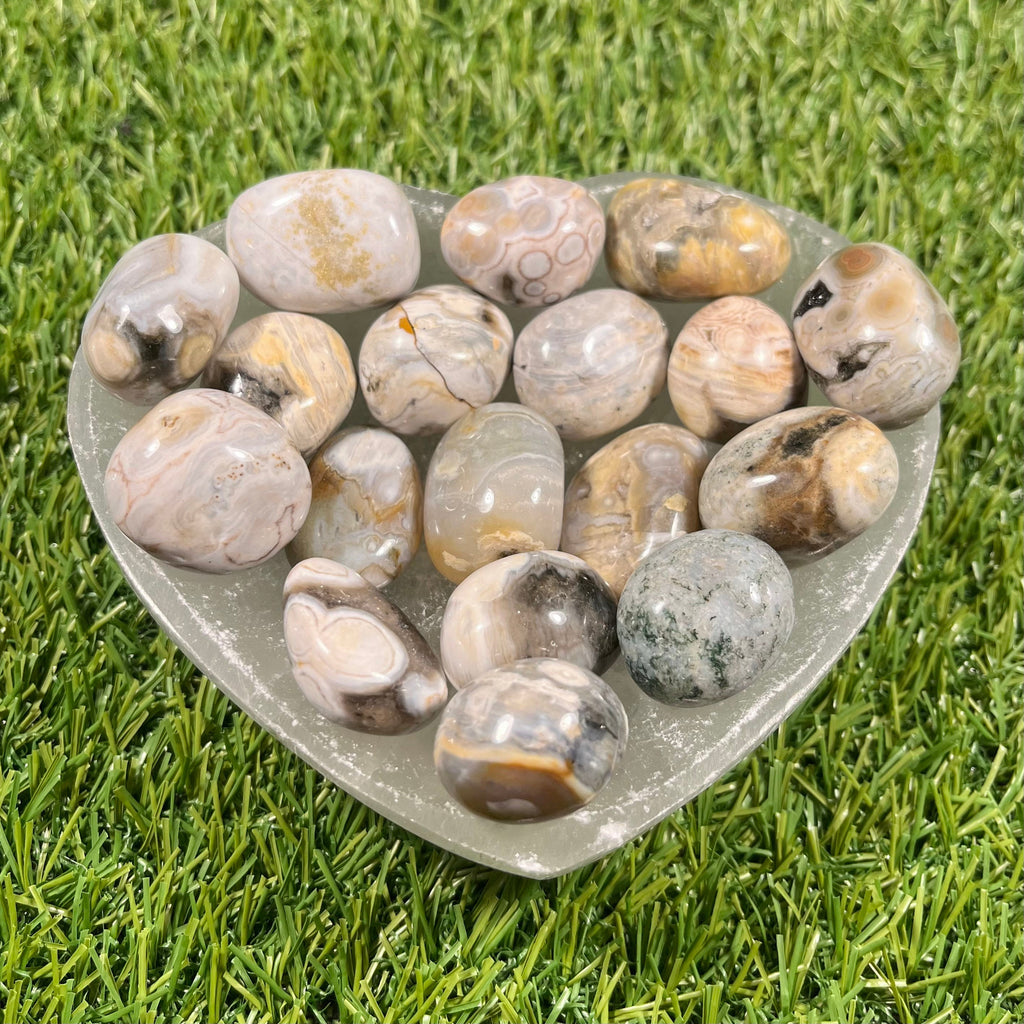 Ocean Jasper Tumblestones, Consciously Sourced UK Crystals