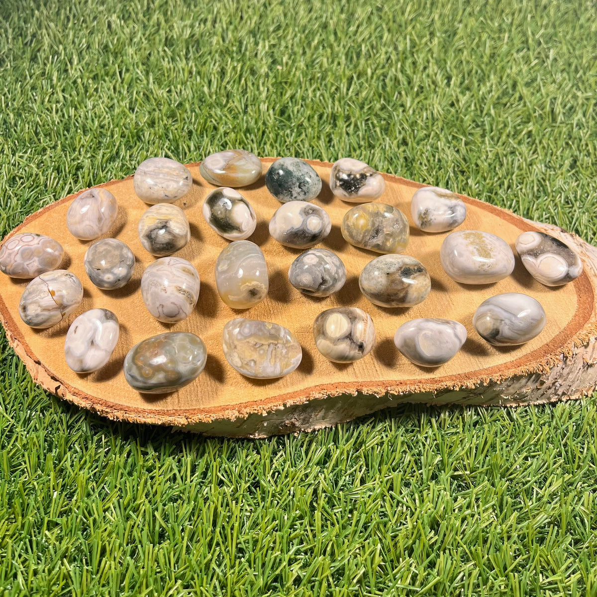 Ocean Jasper Tumblestones, Consciously Sourced UK Crystals
