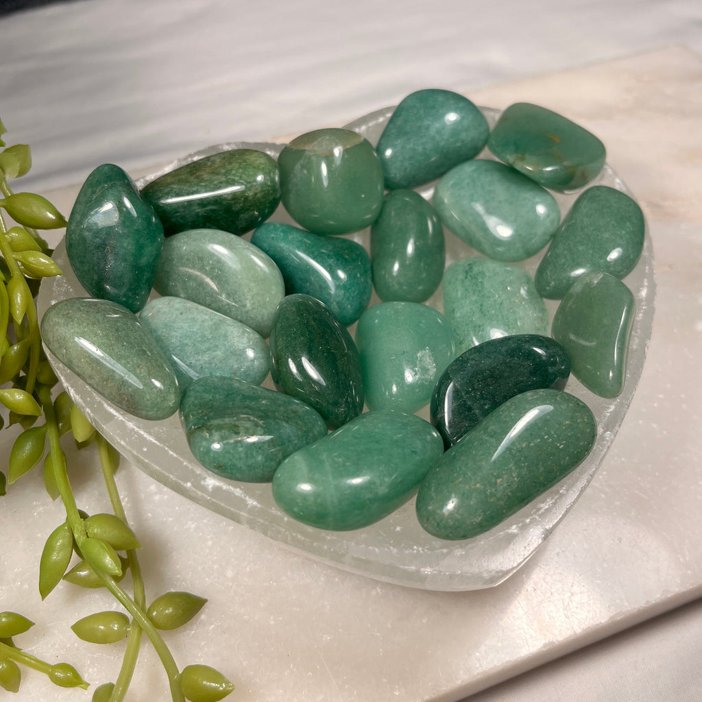 Green Aventurine Tumblestones, Consciously Sourced UK Crystals
