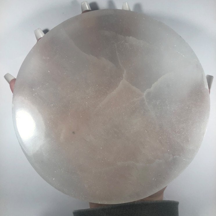 Selenite Charging Plates, Satin Spa Healing Crystal, Crystal Cleanser, Self Cleansing Gypsum, UK Crystals, Ethically Sourced, Crystal Gift