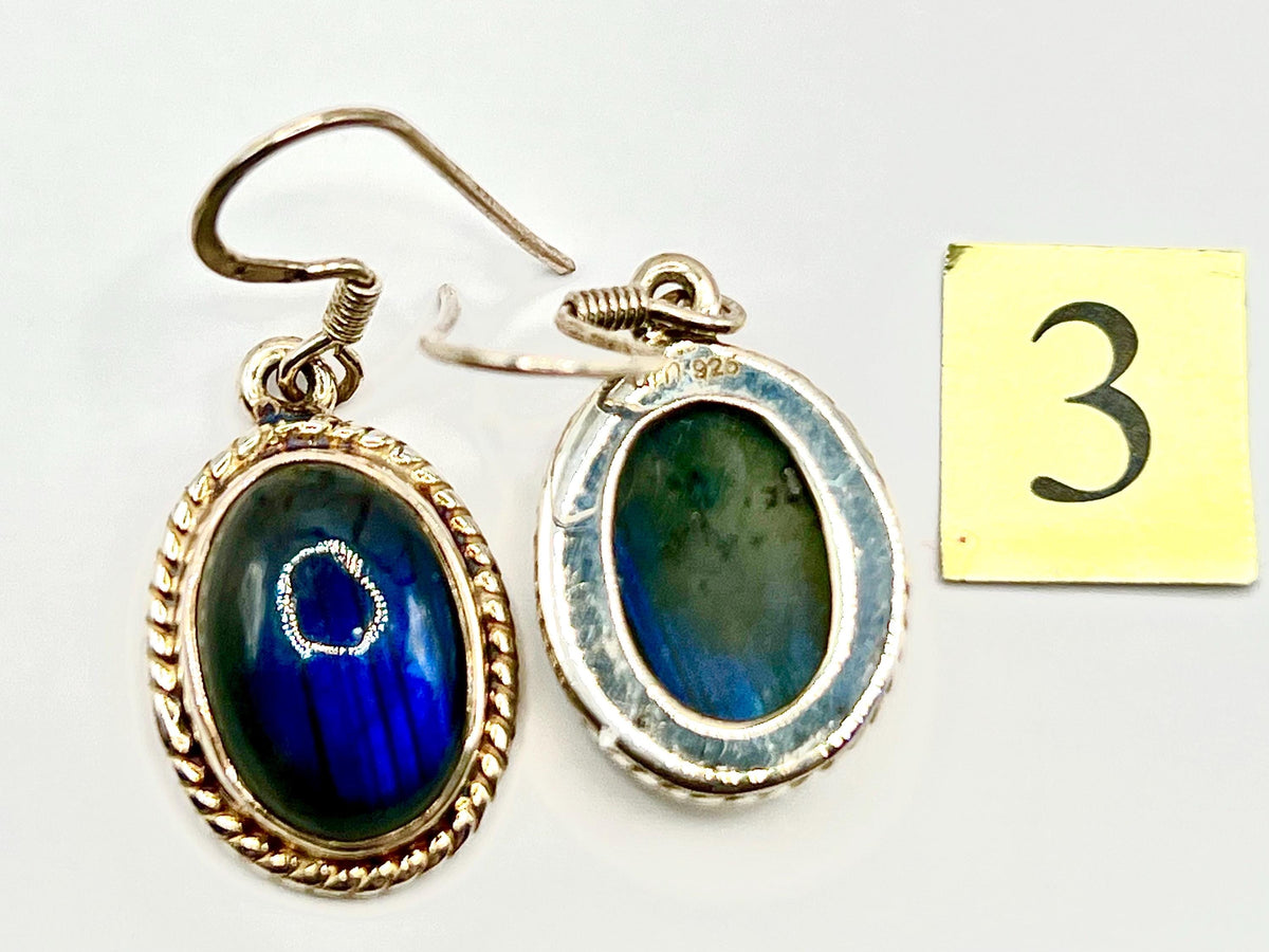 Labradorite Crystal Drop Earrings, 925 Sterling Silver, dangle crystal jewellery gift for her, metaphysical shop, gemstone for intuition