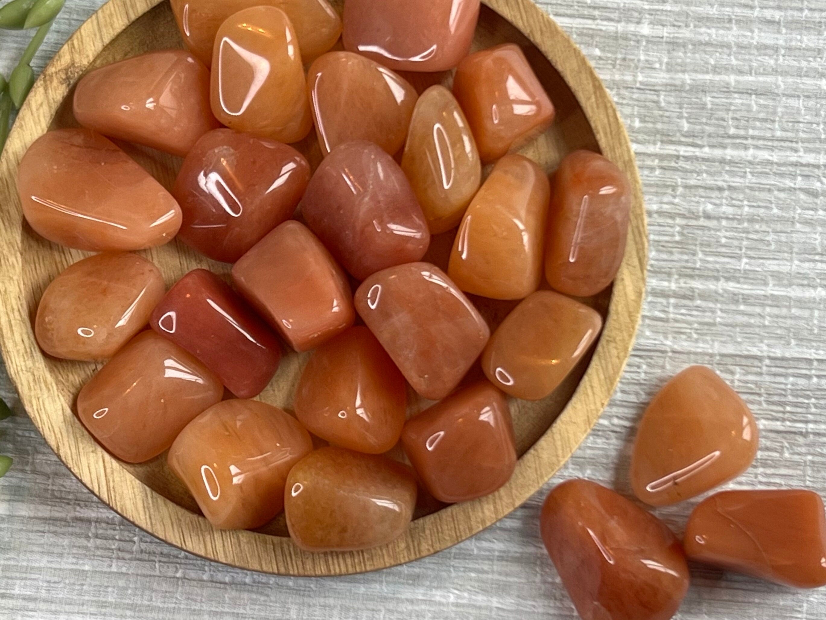 Peach Aventurine Tumblestones, Consciously Sourced UK Crystals