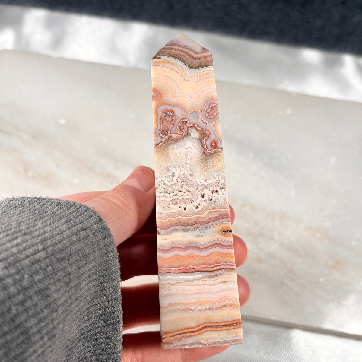 Pink Crazy Lace Agate Towers, High Quality Crystal Towers, Crystal Statement Pieces, Heart Chakra Healer, Consciously Sourced UK Crystals