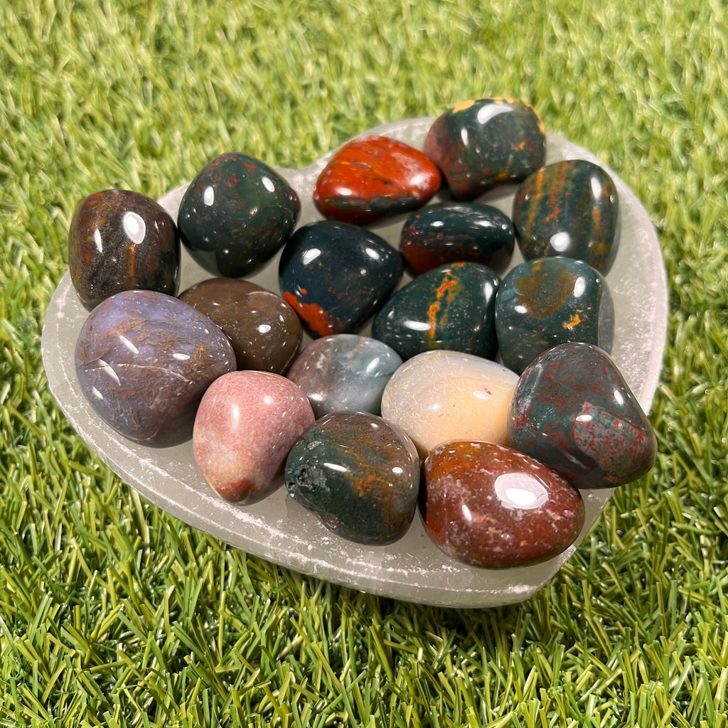 Fancy Jasper Tumblestones, Ethically Sourced Healing Crystals, Polished Stones for Grounding and Meditation, Root Chakra Metaphysical Gift