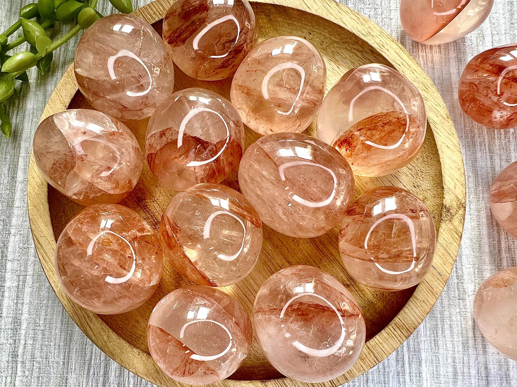 Fire Quartz Tumblestones, Red Hematoid Crystals, Gemstone for grounding, Root and Sacral Chakras, Ethically sourced, UK healing stones