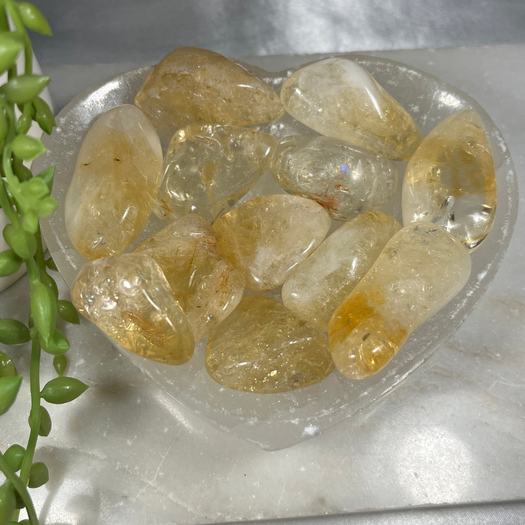 Citrine Tumblestones, Polished Heat Treated Amethyst, Consciously Sourced,  UK Crystals