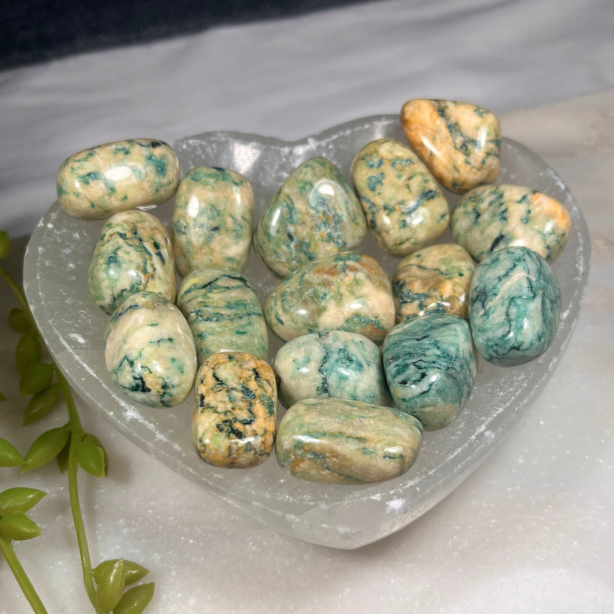 Mariposite Tumblestones. Consciously Sourced UK Crystals
