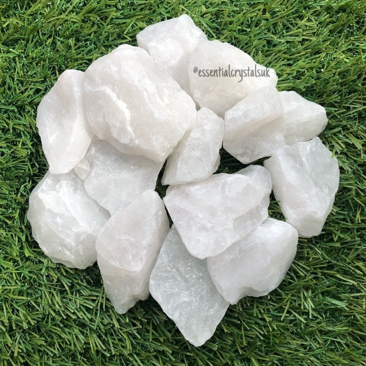 Raw Snow Quartz Crystal, Rough Milky Quartz, White Quartz, Glow stones, Ethically Sourced UK Crystals, Healing Quartz, Crystal Gemstone Gift