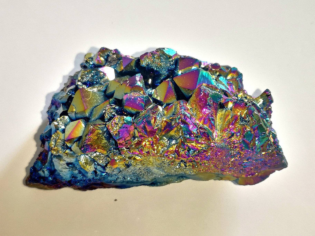 Rainbow Titanium Aura Quartz, Raw UK Crystals, Ethically Sourced Healing Crystals, Crystal Gift, Reiki Stones, Colourful Crystals