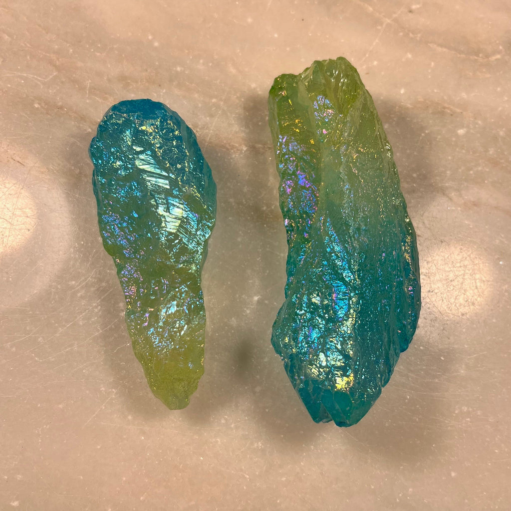 Mermaid Tail Aura Quartz, Aura Coated Crystals, Ethically Sourced UK Crystals