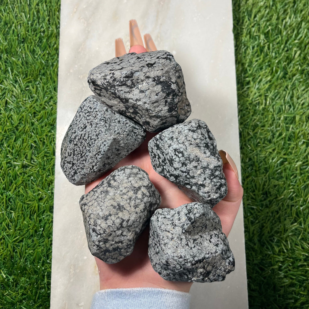 Large Raw Snowflake Obsidian Chunks, Protection Stone, Ethically Sourced UK Crystals