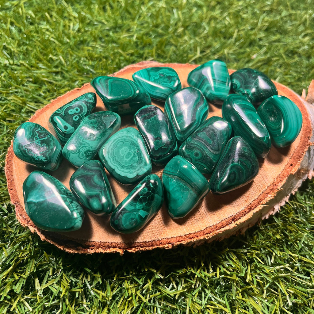 Malachite Tumblestones, Transformation Crystal, Heart Chakra Healer, Ethically Sourced UK Crystals